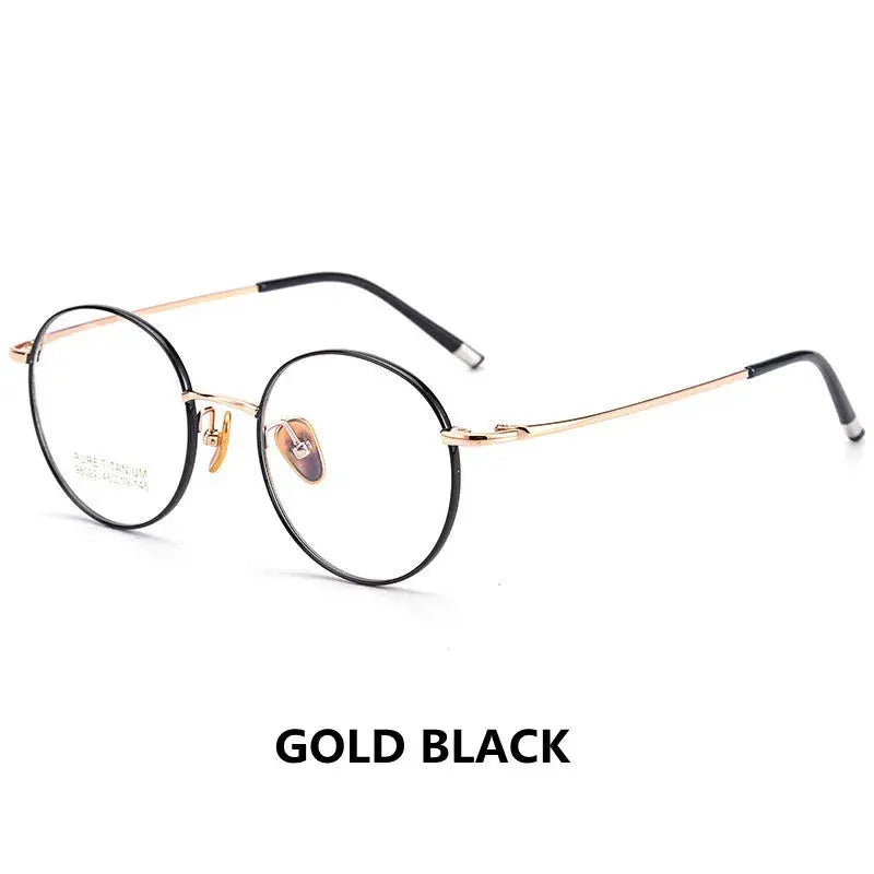 Unisex Round Full Rim Titanium Prescription Glasses 98022 — view 11 | Rx Spectacle