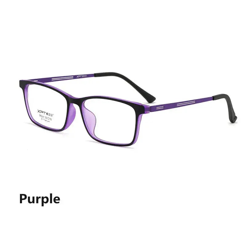 Unisex Square Full Rim Titanium Reading Glasses 9824 — view 9 | Rx Spectacle