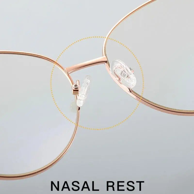 Women's Cat Eye Full Rim Alloy Prescription Glasses 3001 — view 12 | Rx Spectacle