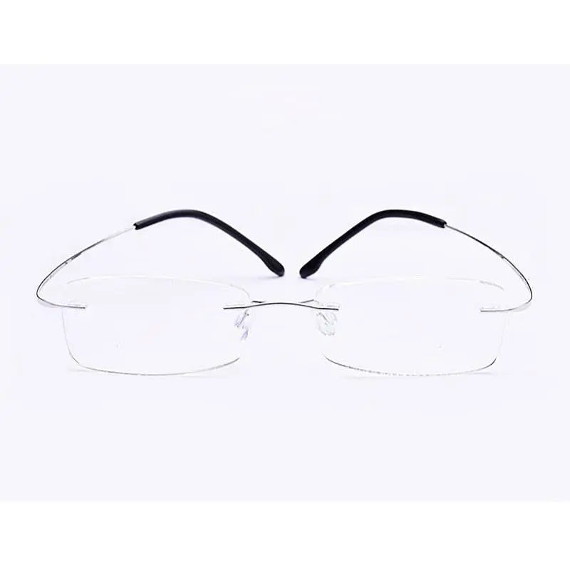 Unisex Rimless Titanium Prescription Glasses — view 12 | Rx Spectacle