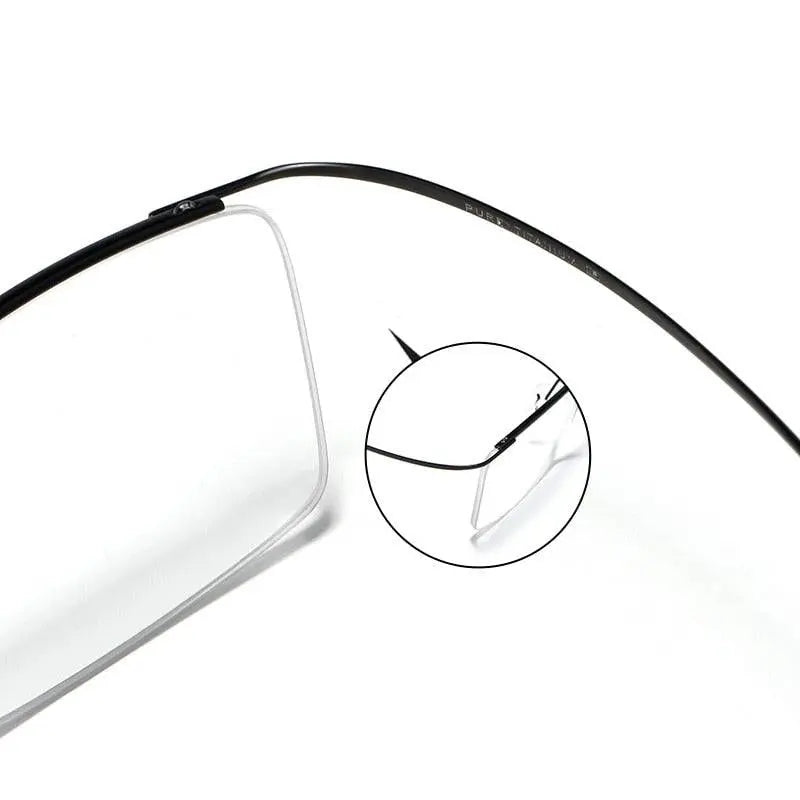 Men's Semi-Rimless Titanium Prescription Glasses 30004 — view 5 | Rx Spectacle