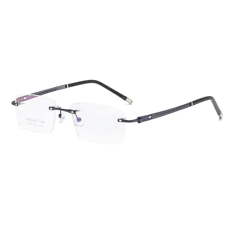Unisex Square Rimless Prescription Glasses 58129 — view 11 | Rx Spectacle