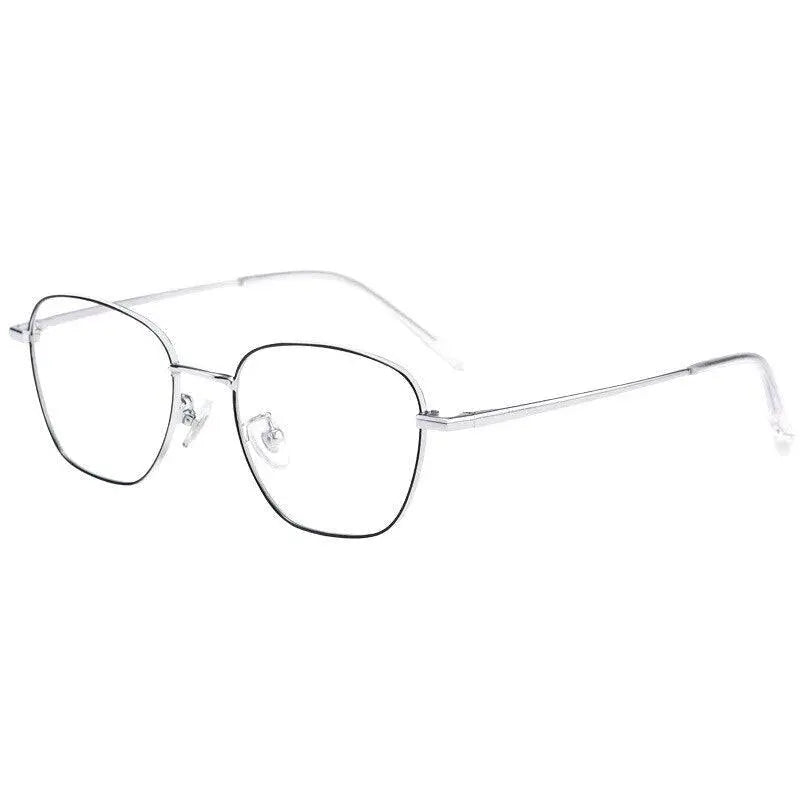 Unisex Polygon Full Rim Titanium Prescription Glasses 9026JY — view 4 | Rx Spectacle