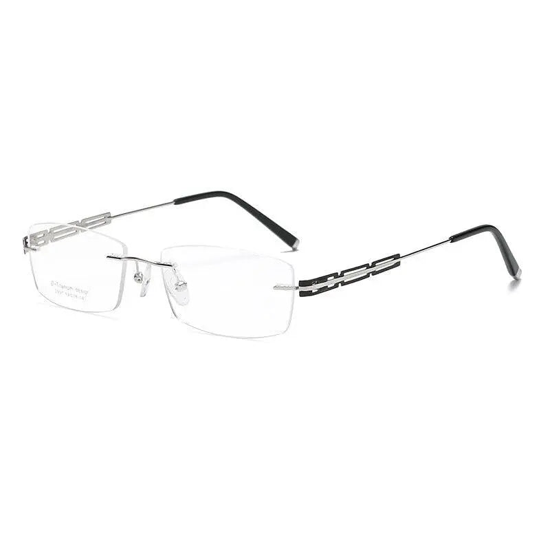 Unisex Rimless Titanium Prescription Glasses 2937 — view 5 | Rx Spectacle