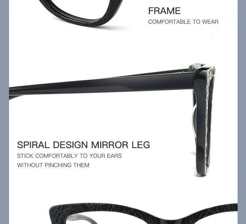 Women's Cat Eye Full Rim Acetate Prescription Glasses Z508 — view 12 | Rx Spectacle