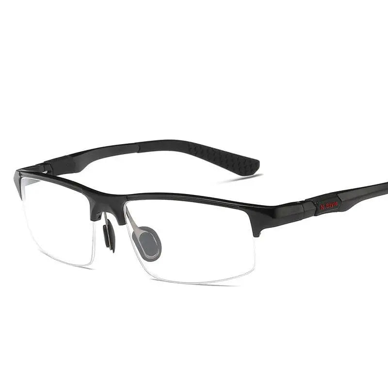 Men's Square Semi-Rimless Aluminum Sports Glasses Y3121 — view 4 | Rx Spectacle