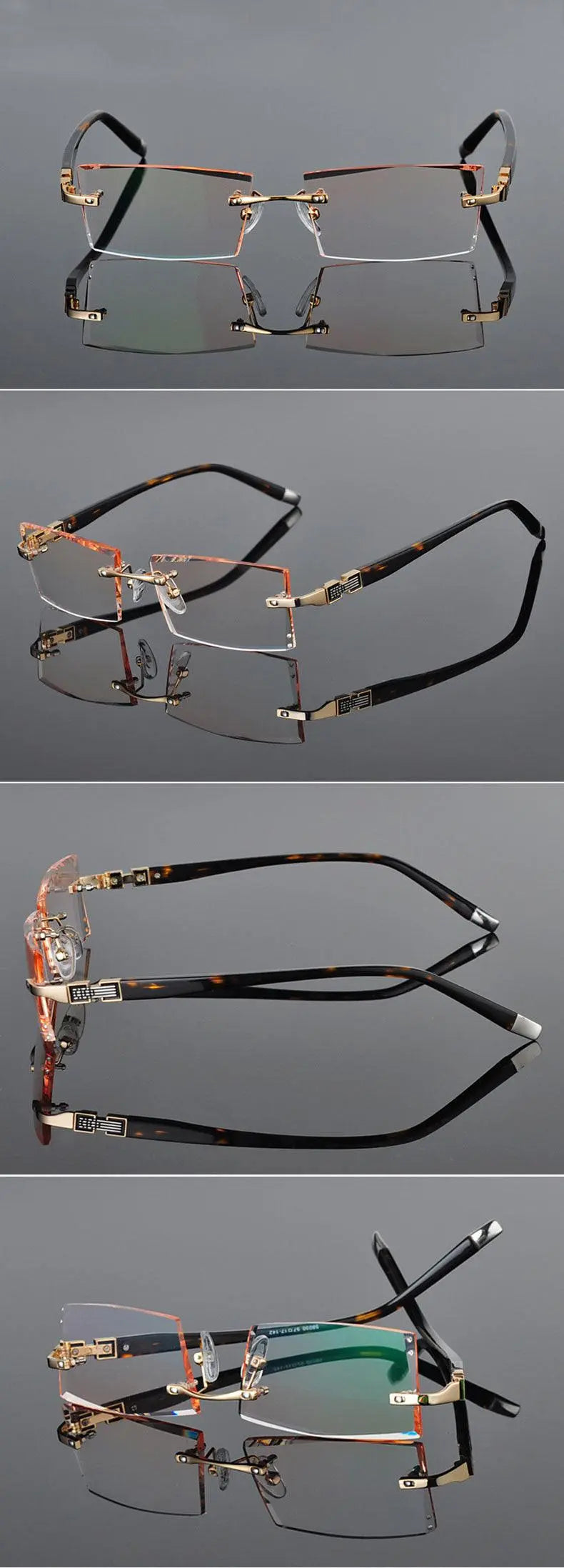 Men's Rimless Alloy Prescription Glasses 58050 — view 12 | Rx Spectacle
