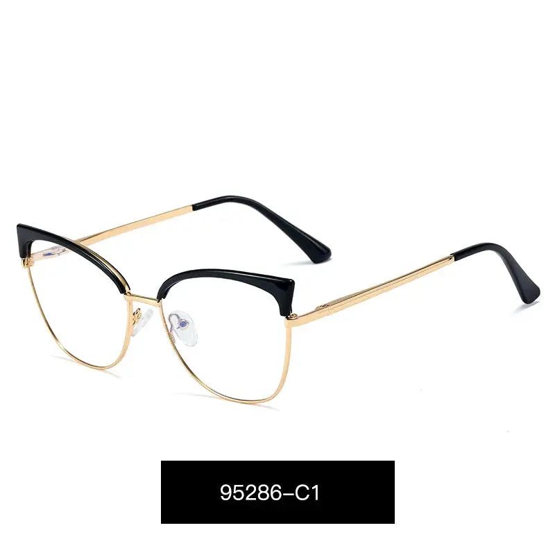 Women's Cat Eye Full Rim Alloy Prescription Glasses 952865 — view 9 | Rx Spectacle