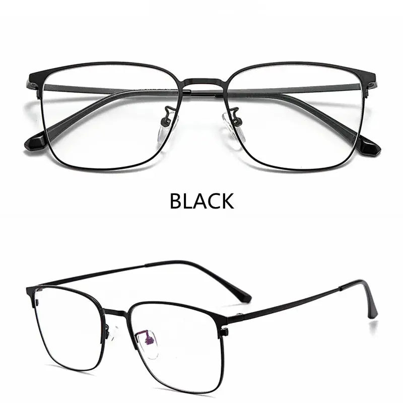 Unisex Rectangular Full Rim Alloy Prescription Glasses 39139 — view 7 | Rx Spectacle