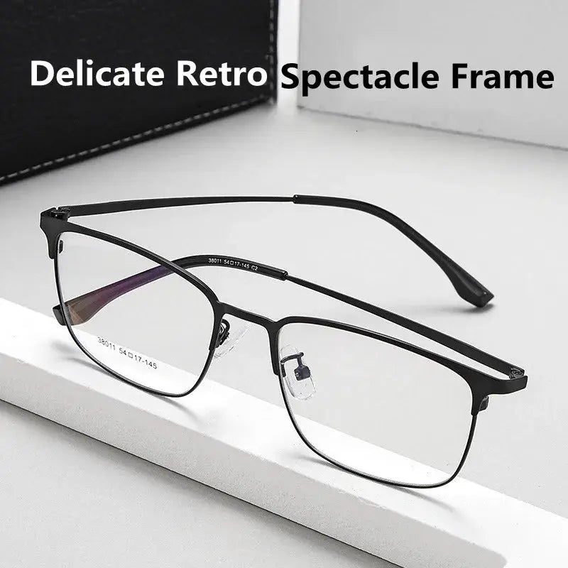 Unisex Square Full Rim Alloy Reading Glasses 38011 — view 2 | Rx Spectacle