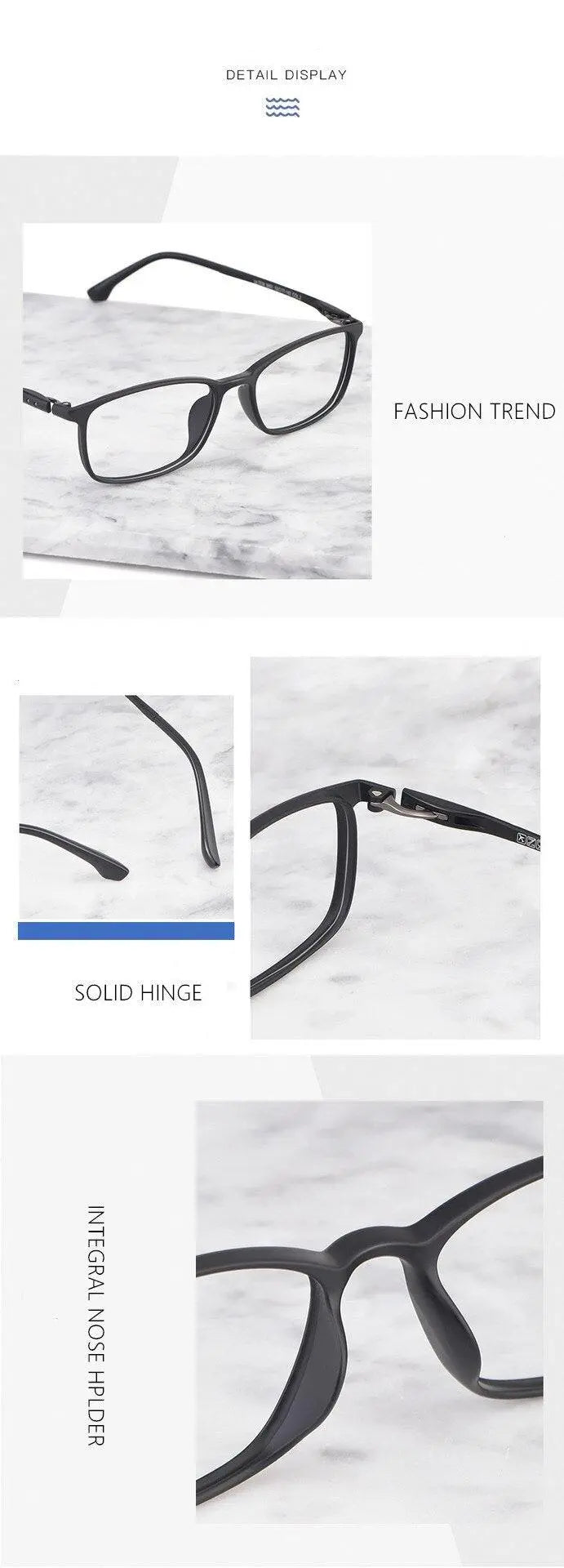 Unisex Full Rim Ultem Prescription Glasses 9801 — view 11 | Rx Spectacle