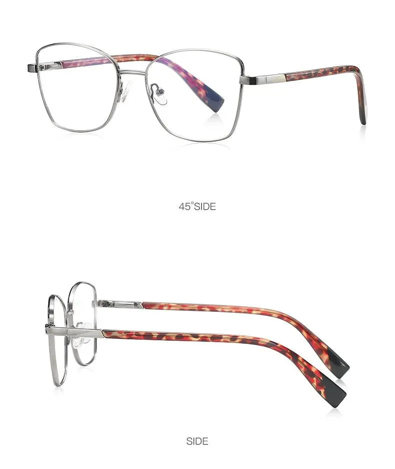 Unisex Square Full Rim Alloy Prescription Glasses 3010 — view 26 | Rx Spectacle