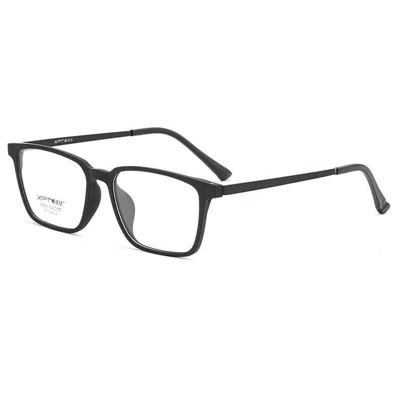 Men's Square Full Rim Titanium Prescription Glasses 9822 — view 8 | Rx Spectacle