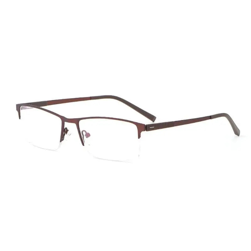 Unisex Square Semi-Rimless Alloy Prescription Glasses 8839 — view 2 | Rx Spectacle
