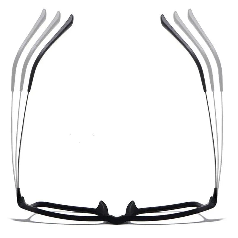 Unisex Square Full Rim Titanium Prescription Glasses HR3058 — view 12 | Rx Spectacle