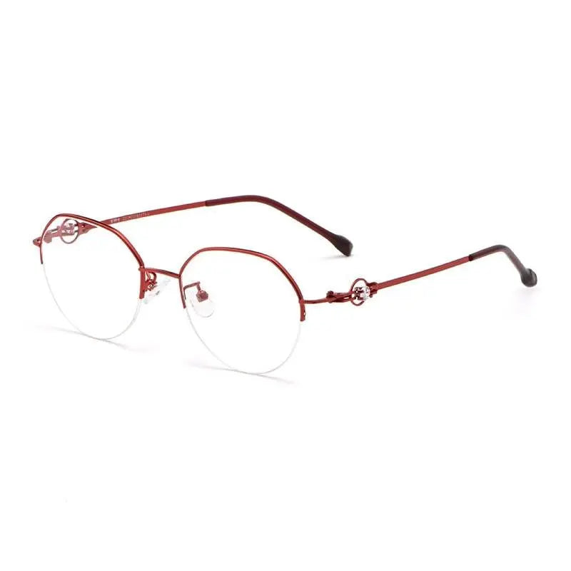 Unisex Semi-Rimless Alloy Prescription Glasses 8001Z — view 6 | Rx Spectacle