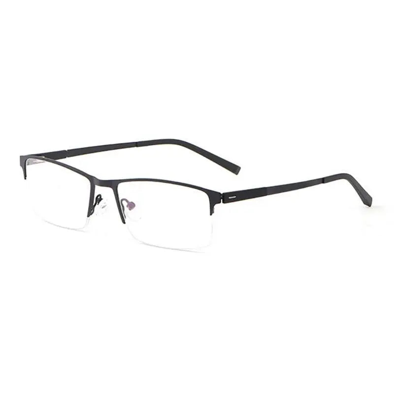 Unisex Square Semi-Rimless Alloy Prescription Glasses 8839 — view 4 | Rx Spectacle