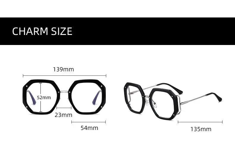 Women's Polygon Full Rim TR90 Prescription Glasses 95243 — view 13 | Rx Spectacle