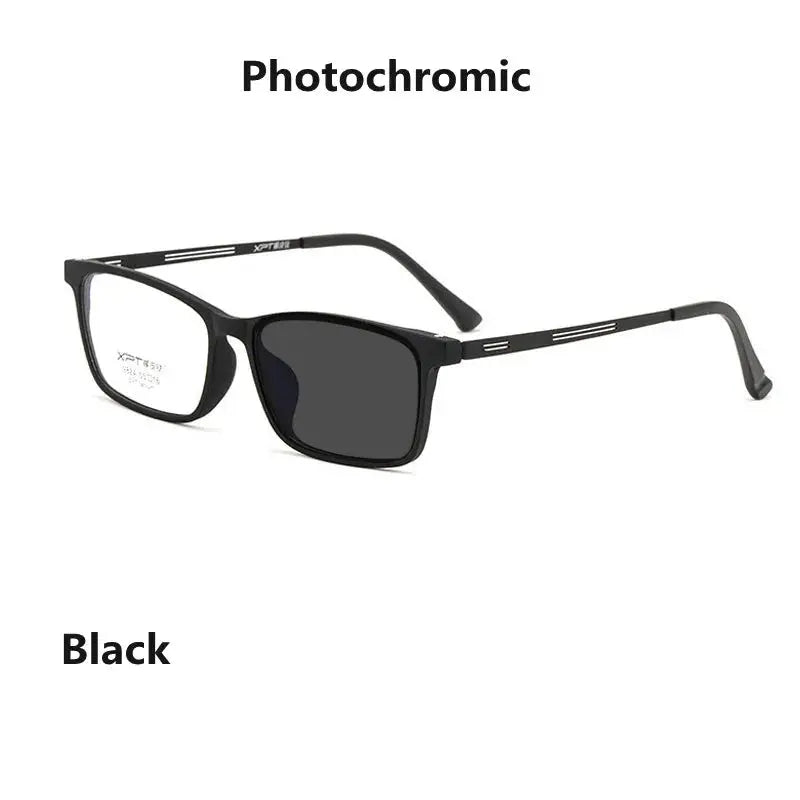 Unisex Square Full Rim Titanium Reading Glasses 9824 — view 16 | Rx Spectacle