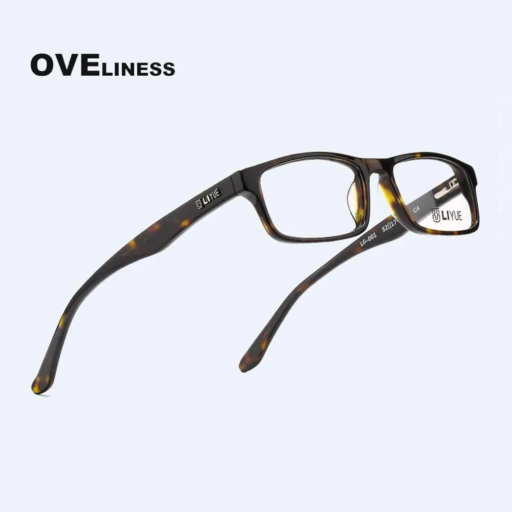 Unisex Square Full Rim Acetate Prescription Glasses Lg001 — view 7 | Rx Spectacle