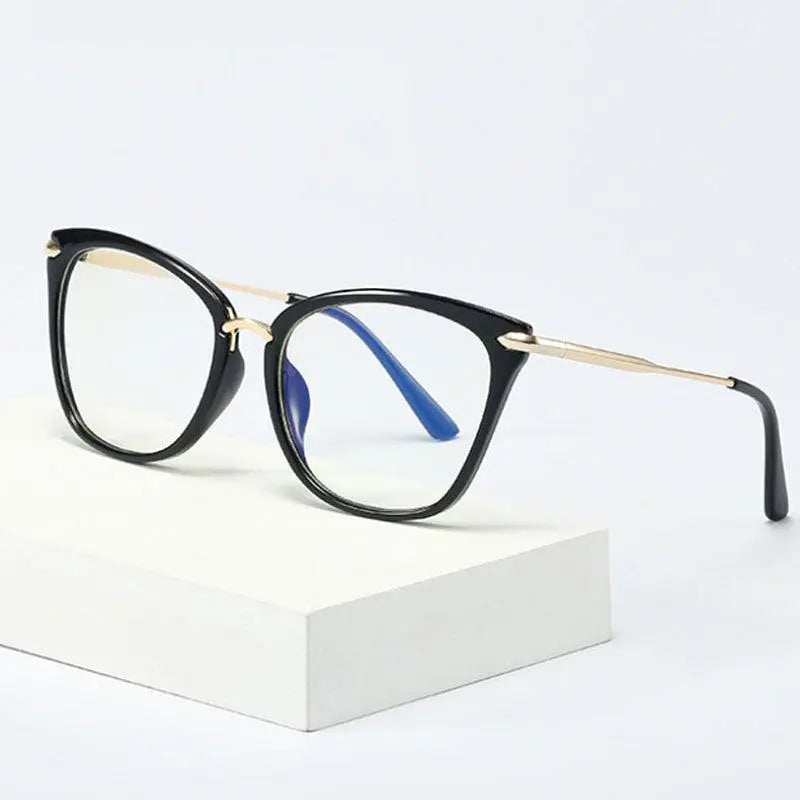 Women's Cat Eye Full Rim TR90 Prescription Glasses 95138 — view 10 | Rx Spectacle