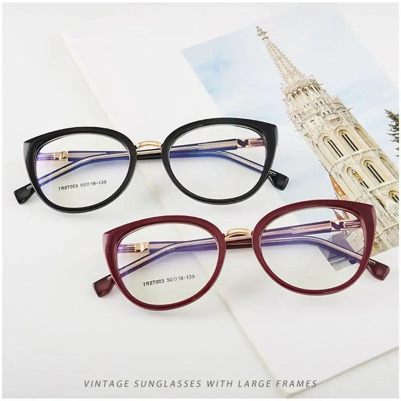 Women's Cat Eye Full Rim Acetate Prescription Glasses 7003 — view 1 | Rx Spectacle