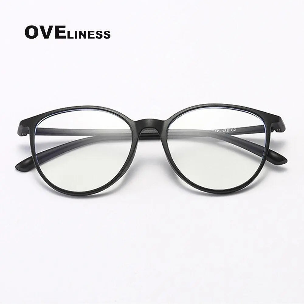 Unisex Round Full Rim Titanium Prescription Glasses 8075 — view 6 | Rx Spectacle