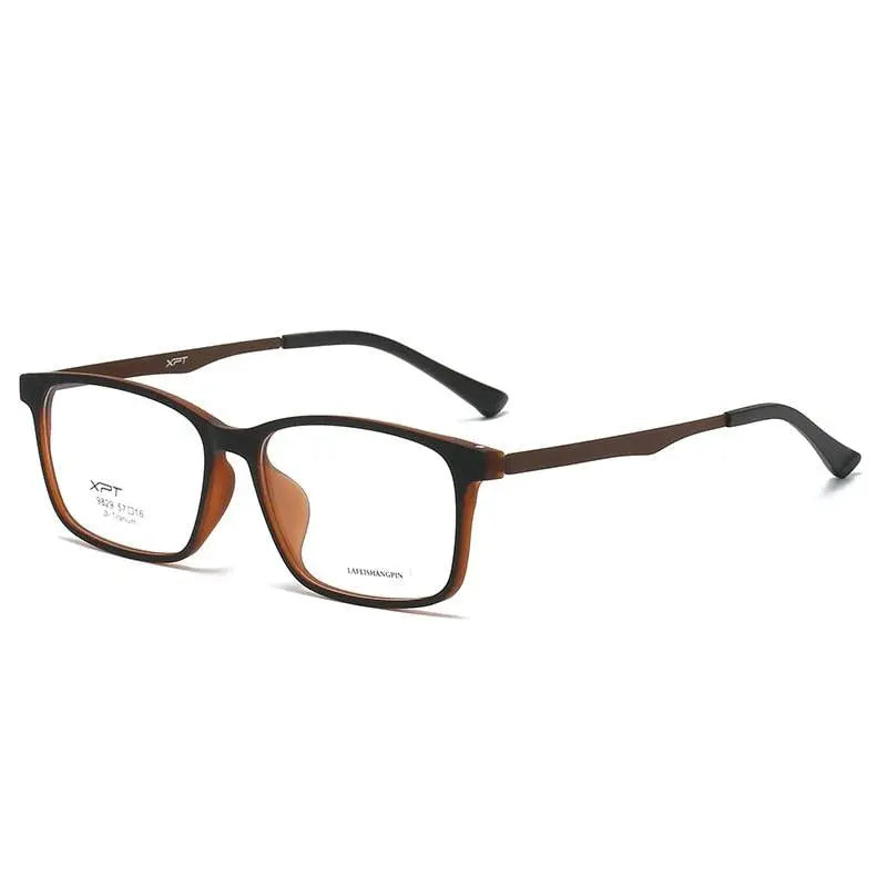 Unisex Square Full Rim Titanium Prescription Glasses 9829 — view 12 | Rx Spectacle