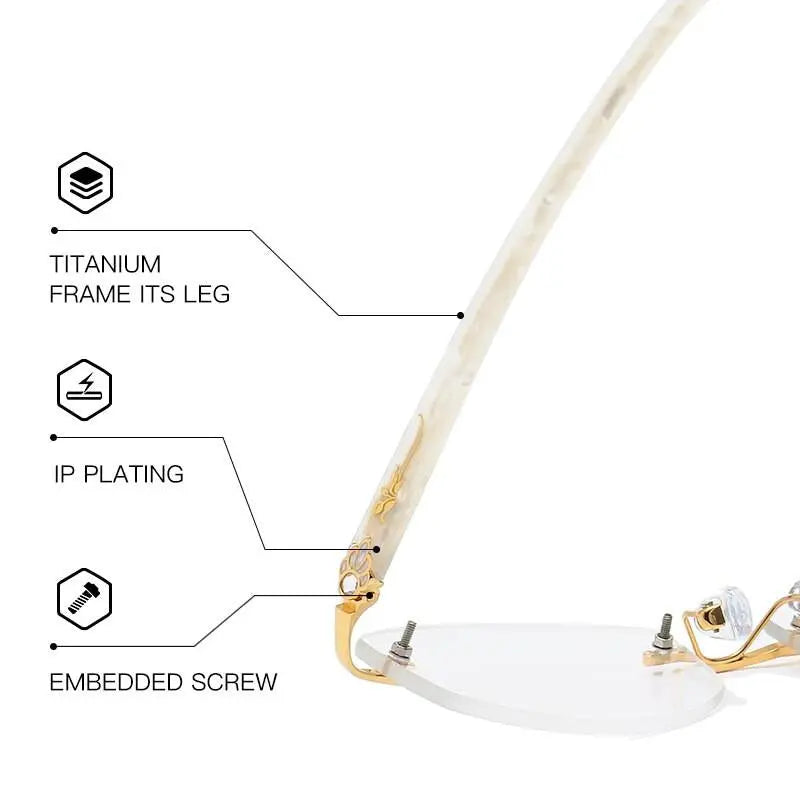 Women's Rimless Titanium Prescription Glasses 58069 — view 4 | Rx Spectacle