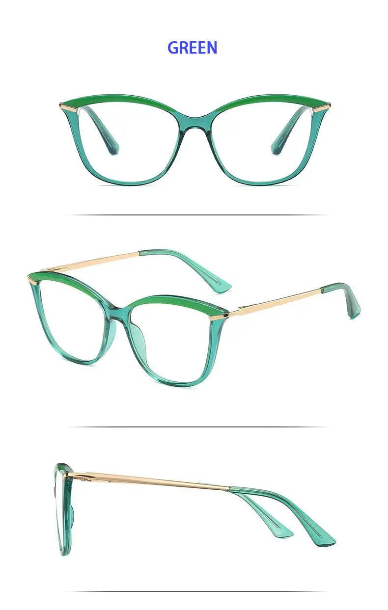 Women's Cat Eye Full Rim TR90 Prescription Glasses 2036 — view 20 | Rx Spectacle