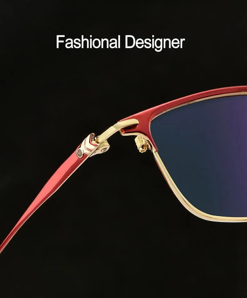 Women's Full Rim Titanium Prescription Glasses 86061 — view 13 | Rx Spectacle