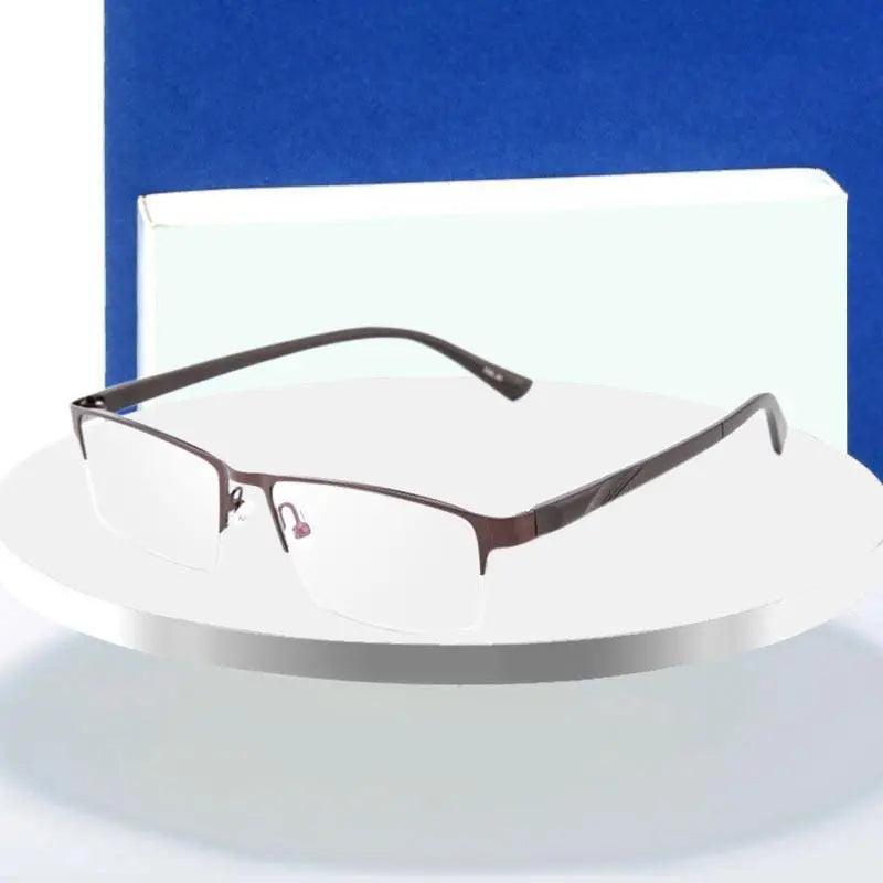 Unisex Semi-Rimless Alloy Prescription Glasses 16019 — view 1 | Rx Spectacle