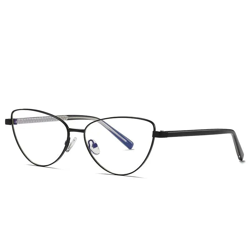 Women's Cat Eye Full Rim Alloy Prescription Glasses 3006 — view 11 | Rx Spectacle
