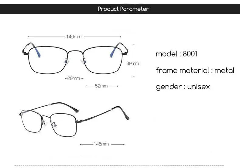 Unisex Full Rim Alloy Prescription Glasses 5206 — view 12 | Rx Spectacle