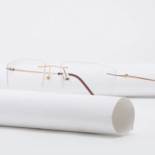 Unisex Rimless Titanium Prescription Glasses 522 — view 1 | Rx Spectacle