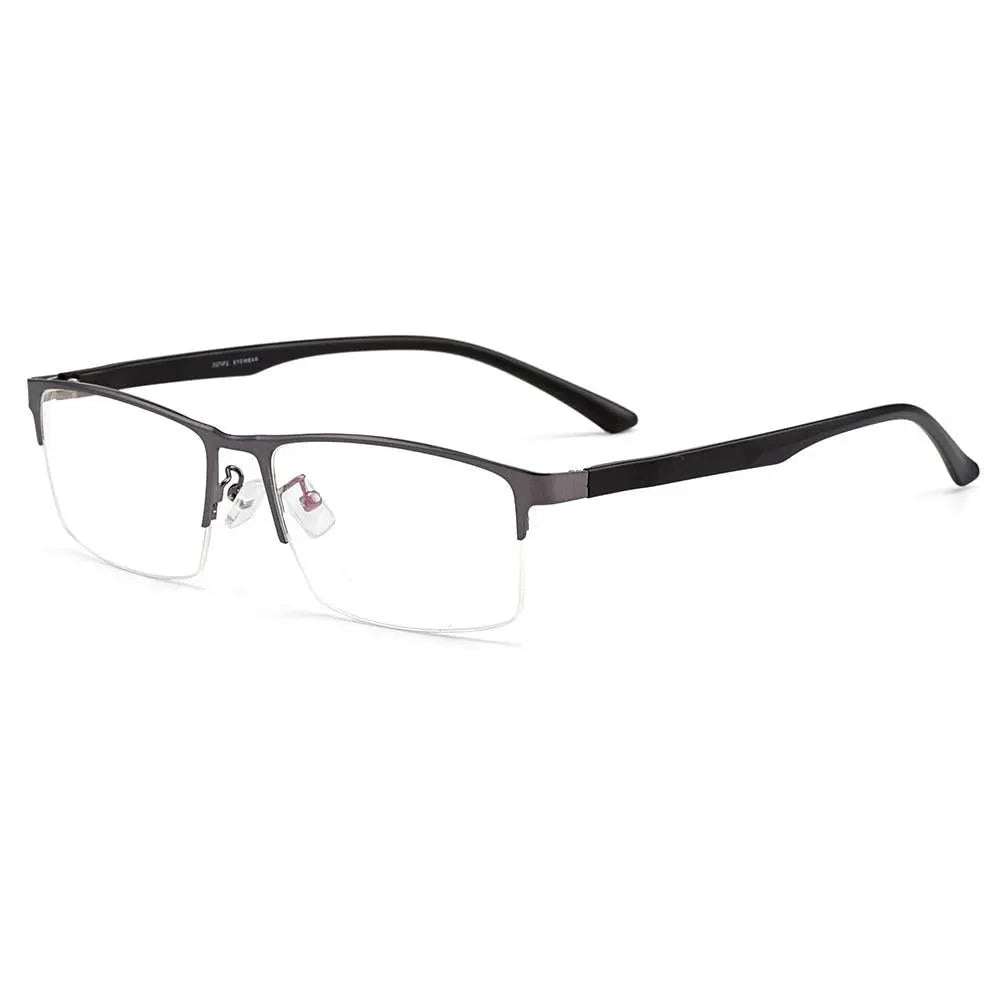 Men's Square Semi-Rimless TR90 Prescription Glasses S61001 — view 8 | Rx Spectacle