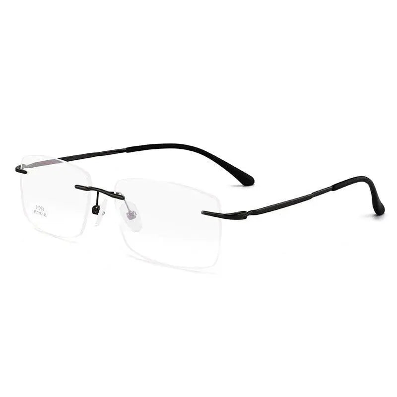Men's Rimless Alloy Screwless Prescription Glasses 7053 — view 5 | Rx Spectacle