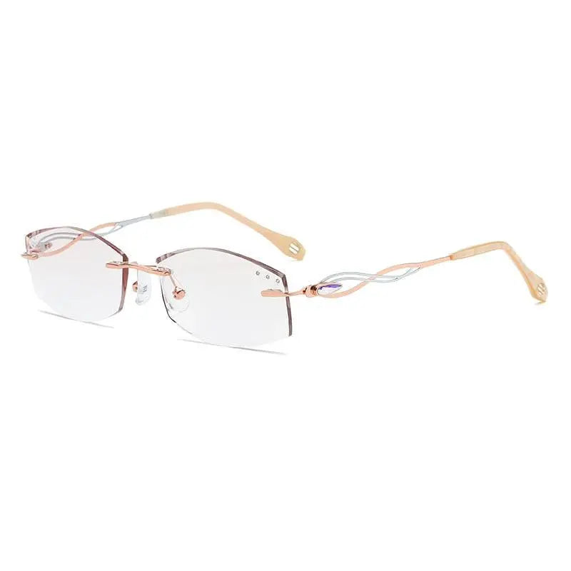 Women's Rimless Titanium Prescription Glasses 88038 — view 3 | Rx Spectacle