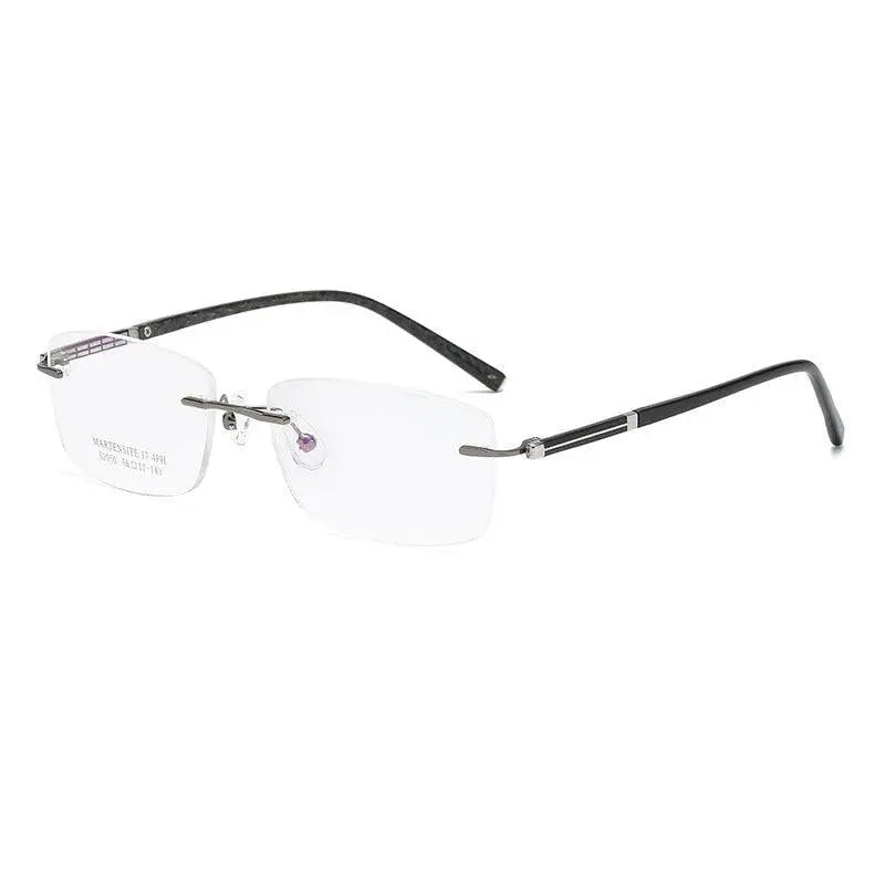 Men's Square Rimless Prescription Glasses 52050 — view 10 | Rx Spectacle
