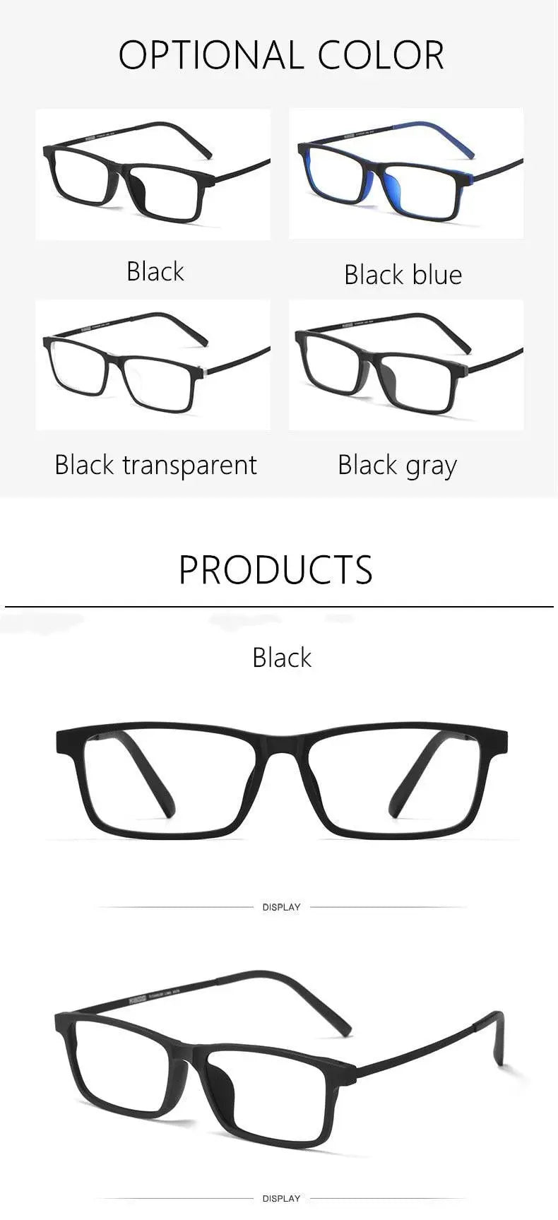 Unisex Full Rim Titanium Prescription Glasses 8836X — view 11 | Rx Spectacle