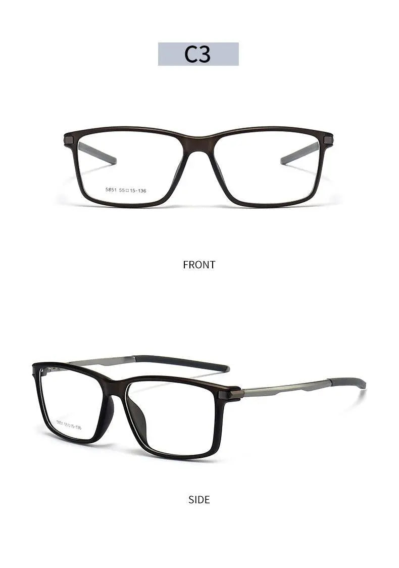 Men's Square Full Rim TR90 Sports Glasses 5851 — view 19 | Rx Spectacle
