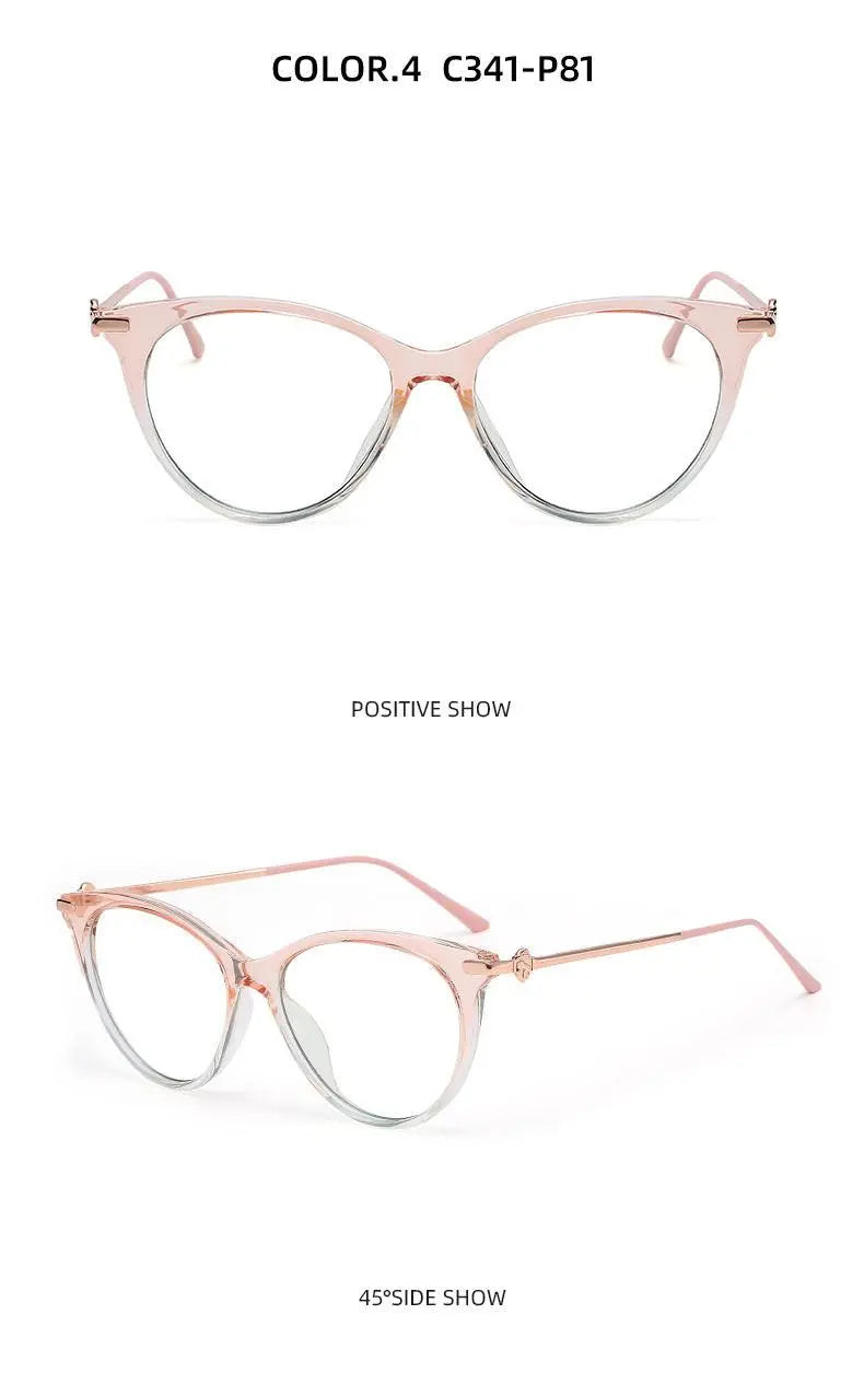 Women's Cat Eye Full Rim TR90 Prescription Glasses Tr2335 — view 15 | Rx Spectacle