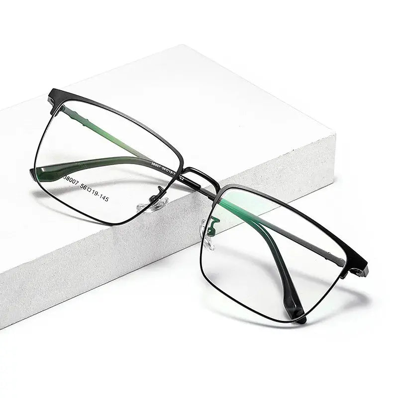 Unisex Square Full Rim Alloy Prescription Glasses 38007 — view 1 | Rx Spectacle