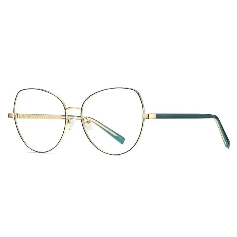 Women's Cat Eye Full Rim Alloy Prescription Glasses 3001 — view 5 | Rx Spectacle