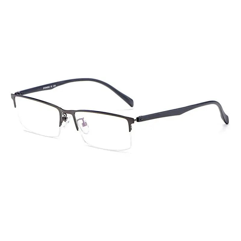 Men's Semi-Rimless Alloy Prescription Glasses 89032 — view 6 | Rx Spectacle
