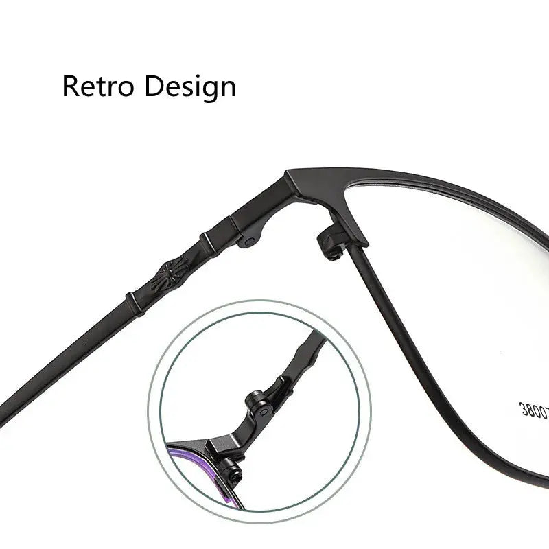 Unisex Square Full Rim Alloy Prescription Glasses 38007 — view 4 | Rx Spectacle