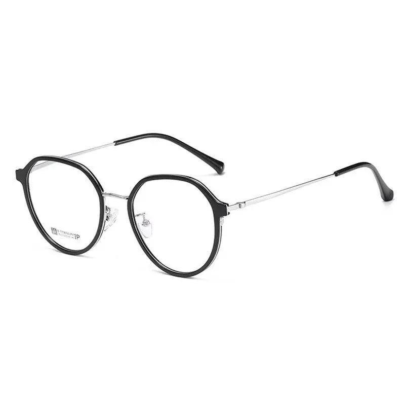 Unisex Round Full Rim Titanium Prescription Glasses 7012 — view 11 | Rx Spectacle
