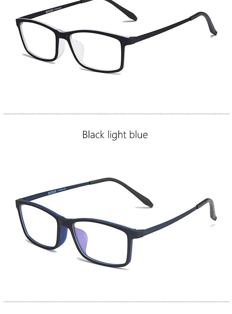 Unisex Square Full Rim Titanium Prescription Glasses HR3048 — view 13 | Rx Spectacle