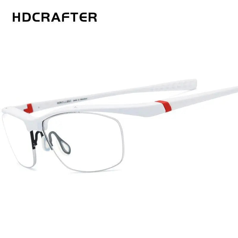 Men's Rectangular Semi-Rimless TR90 Sports Glasses 7027 — view 11 | Rx Spectacle