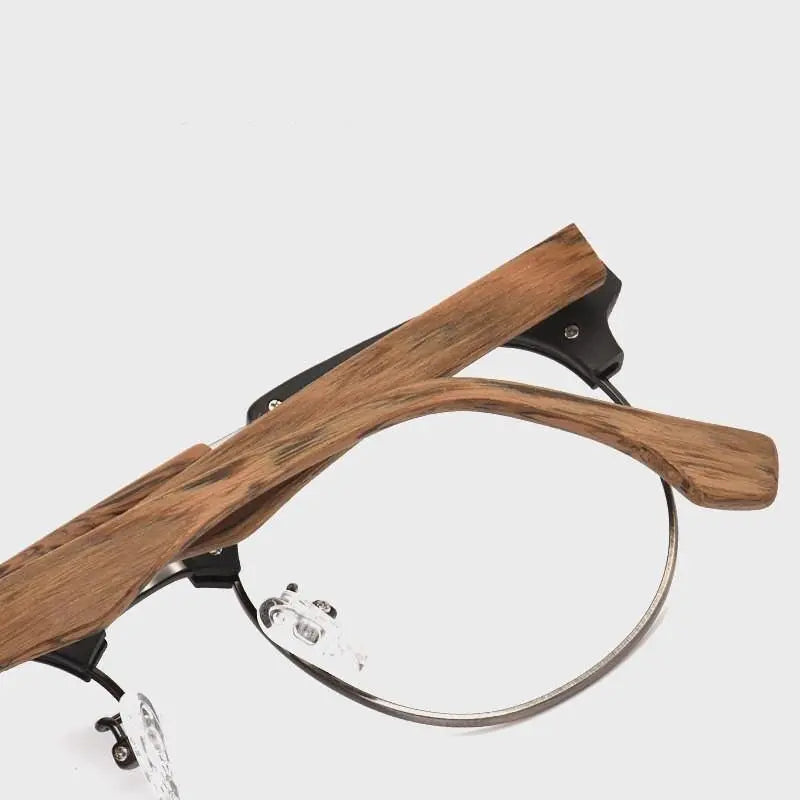 Unisex Round Full Rim Alloy Double Bridge Prescription Glasses Ft0366 — view 7 | Rx Spectacle